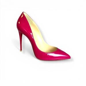 Christian Louboutin Pigalle Follies 100 Patent Ultra Rose Stiletto 36.5 Barbie
